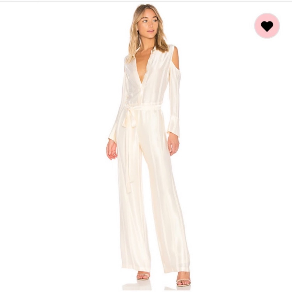 Alexis Cream Elegant Wide-Leg Jumpsuit